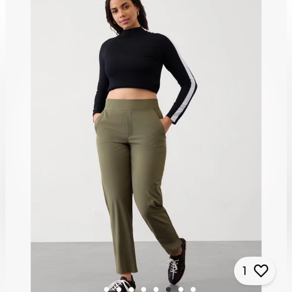 ATHLETA Brooklyn  4-pocket Ankle Pants Moss Green Size 4